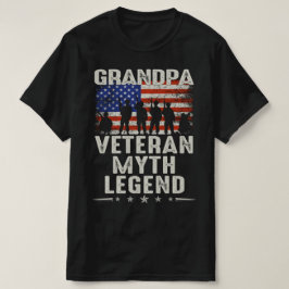 Camiseta leyenda del mito veterano del abuelo