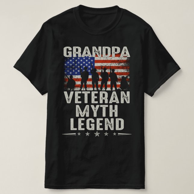Camiseta leyenda del mito veterano del abuelo (Diseño del anverso)