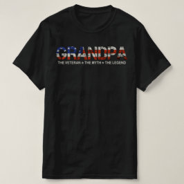 Camiseta leyenda del mito veterano del abuelo