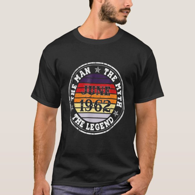 Camiseta Leyenda del Mitos del Hombre Junio de 1962 60º cum (Anverso)