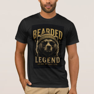 Camiseta Leyenda del Oso Barbudo Viviendo Mi Mejor Vida en 