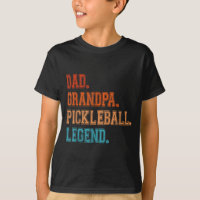 Leyenda del pickleball divertido jugador de pickle