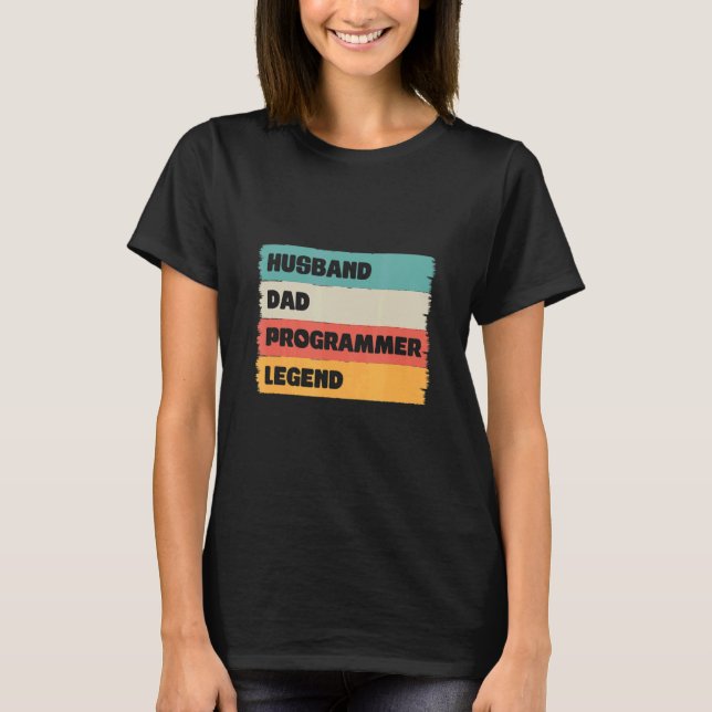 Camiseta Leyenda del programador de Husband Dad (Anverso)