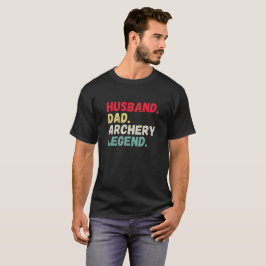 Camiseta Leyenda del tiro con arco del esposo objetivo retr
