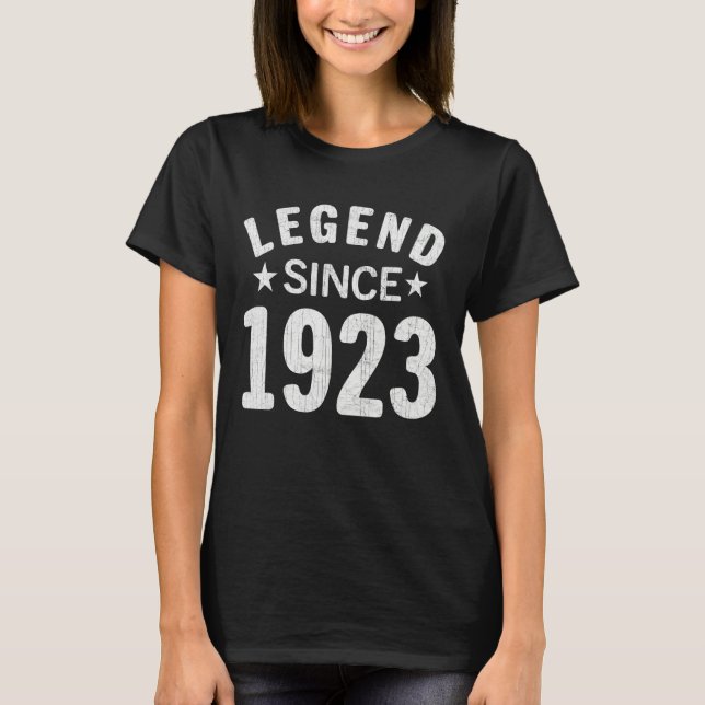 Camiseta Leyenda desde 1923 Abuela 100 cumpleaños (Anverso)