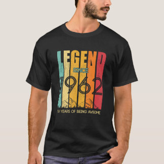 Camiseta Leyenda Desde 1962 60 Años De Ser Increíble