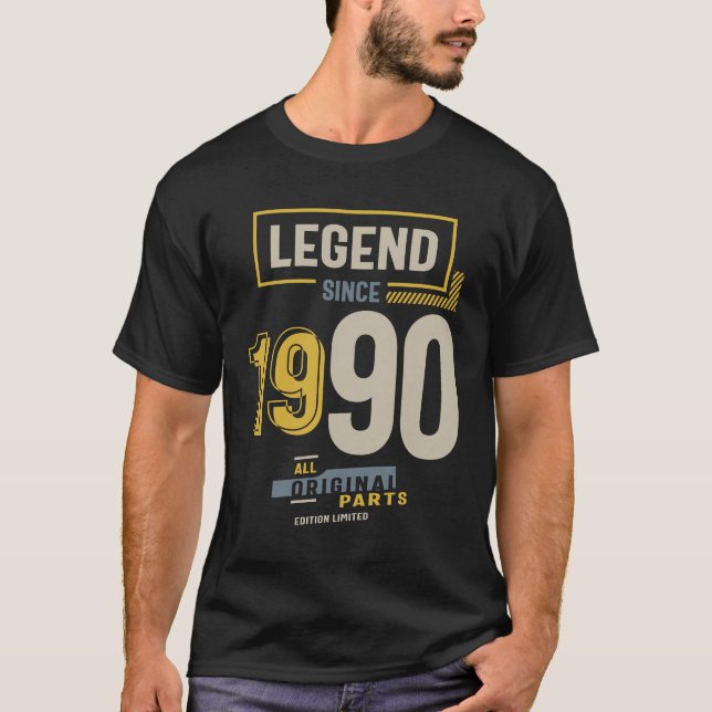 Camiseta Leyenda desde 1990 33 cumpleaños (Anverso)