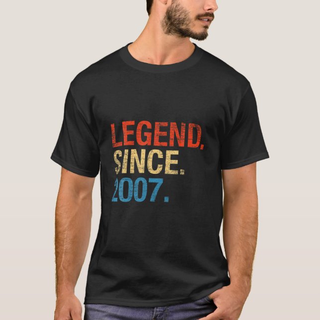 Camiseta Leyenda Desde 2007 Regalos De 14 Años (Anverso)