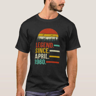 Camiseta Leyenda Desde Abril De 1960 60 Cumpleaños 60 Años
