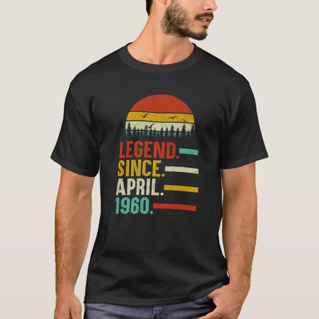Camiseta Leyenda Desde Abril De 1960 60 Cumpleaños 60 Años (Anverso)