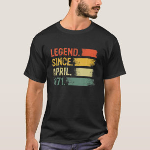 Camiseta Leyenda Desde Abril De 1971 50º Regalo De Cumpleañ