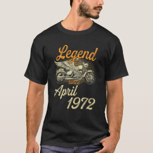 Camiseta Leyenda Desde Abril De 1972 Edad 50.ª Motocicleta
