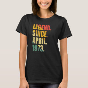 Camiseta Leyenda desde abril de 1973 50 años de edad Mujere