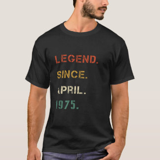 Camiseta Leyenda desde abril de 1975 50 cumpleaños regalo