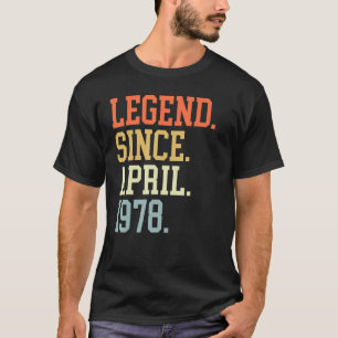 Camiseta Leyenda Desde Abril De 1978 Para Hombres Mujeres A