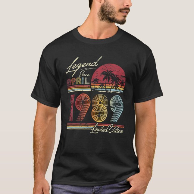 Camiseta Leyenda Desde Abril De 1989 33 Años (Anverso)