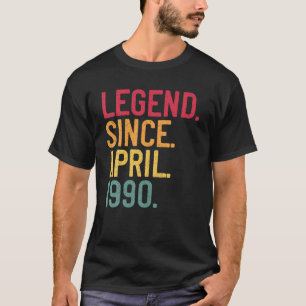 Camiseta Leyenda Desde Abril De 1990 30º Regalo De Cumpleañ
