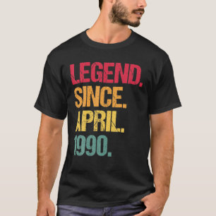 Camiseta Leyenda Desde Abril De 1990 32º Cumpleaños 32 Años