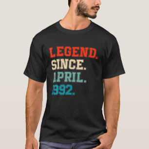 Camiseta Leyenda Desde Abril De 1992 30 Años Hombres 30 Año