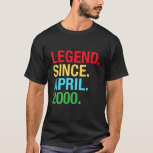 Camiseta Leyenda desde abril de 2000 Regalos de cumpleaños 