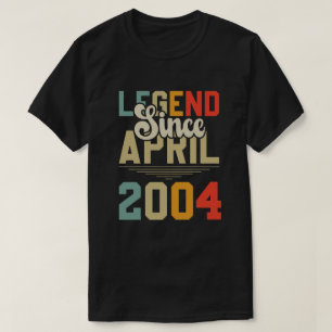 Camiseta Leyenda desde abril de 2004 20º cumpleaños 20 años