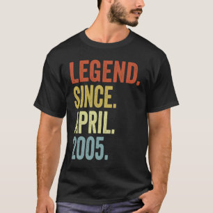 Camiseta Leyenda desde abril de 2005 18º cumpleaños 18 años