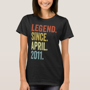 Camiseta Leyenda desde abril de 2011 12º cumpleaños 12 años