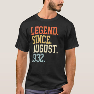Camiseta Leyenda Desde Agosto De 1932 Para Las Mujeres Agos