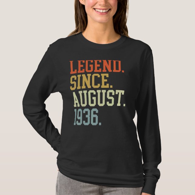 Camiseta Leyenda Desde Agosto De 1936 Para Las Mujeres Agos (Anverso)