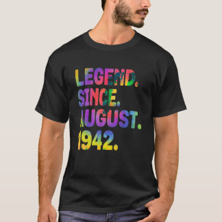 Camiseta Leyenda Desde Agosto De 1942 81 Años Tejido 81