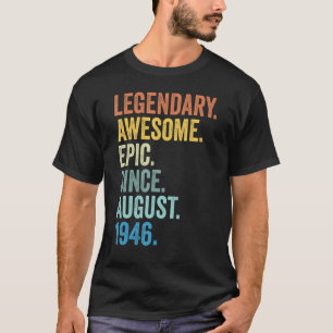 Camiseta Leyenda desde agosto de 1946 77 años de edad 77º n