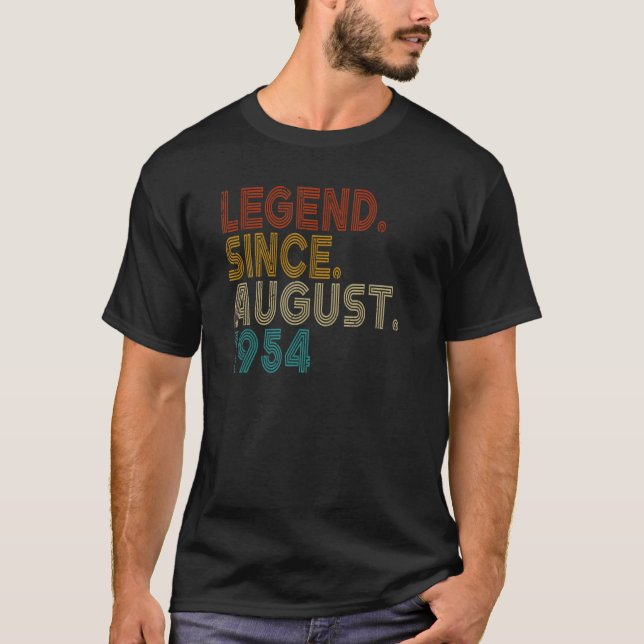 Camiseta Leyenda desde agosto de 1954 68 años 68º nacimient (Anverso)
