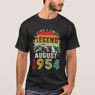 Camiseta Leyenda Desde Agosto De 1954 69º Regalos De Cumple