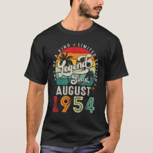 Camiseta Leyenda desde agosto de 1954 69 años Hombres 69 añ