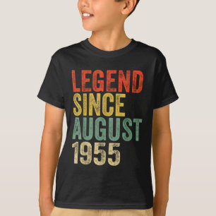 Camiseta Leyenda desde agosto de 1955 Vibraciones de cumple