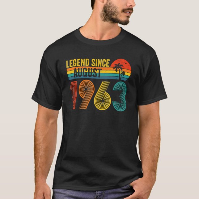 Camiseta Leyenda desde agosto de 1963 59ª cosecha de cumple (Anverso)