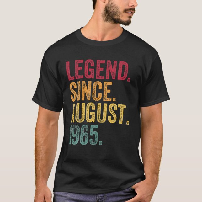 Camiseta Leyenda Desde Agosto De 1965 56º Regalo De Cumplea (Anverso)