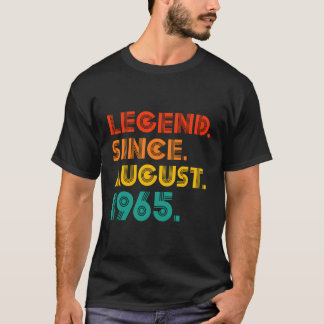 Camiseta Leyenda Desde Agosto De 1965 Regalos Vintage De Cu