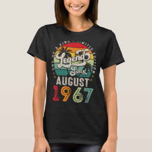 Camiseta Leyenda desde agosto de 1967 56º cumpleaños hombre