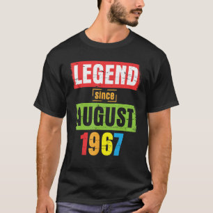 Camiseta Leyenda desde agosto de 1967 Feliz cumpleaños 56 a