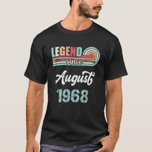 Camiseta Leyenda Desde Agosto De 1968 54 Años De Nacimiento