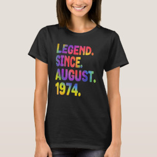 Camiseta Leyenda Desde Agosto De 1974 49 Años Tejido 49