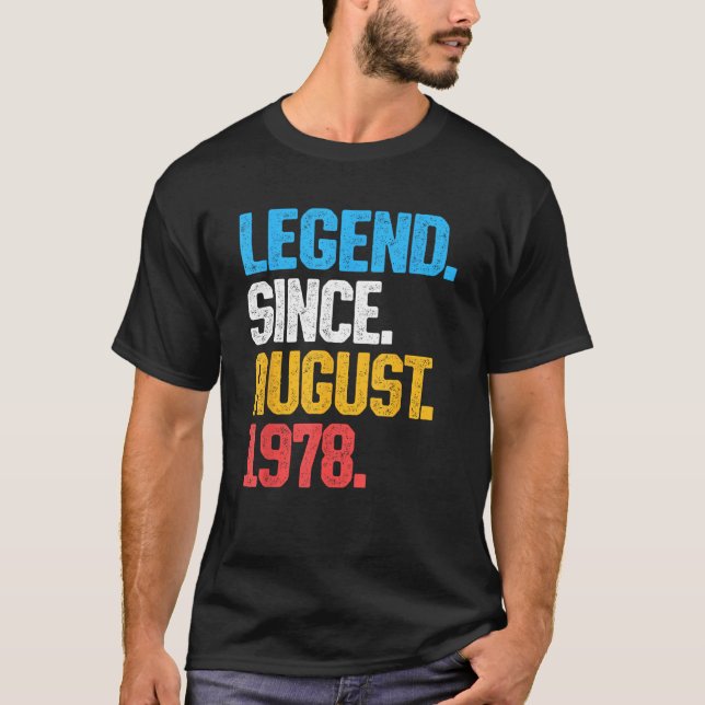 Camiseta Leyenda desde agosto de 1978 45 años de edad 45º n (Anverso)