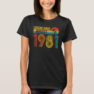 Camiseta Leyenda desde agosto de 1981 Hombres Cumpleaños 19
