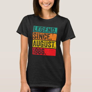 Camiseta Leyenda desde agosto de 1986 36º cumpleaños Retro 