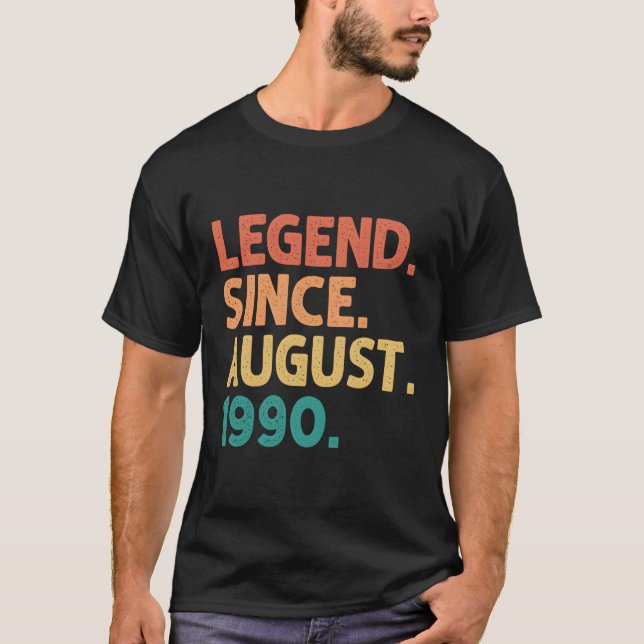 Camiseta Leyenda desde agosto de 1990 1990 (Anverso)
