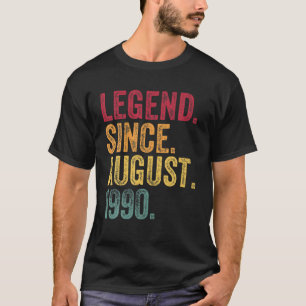 Camiseta Leyenda desde agosto de 1990 30º regalo de cumplea