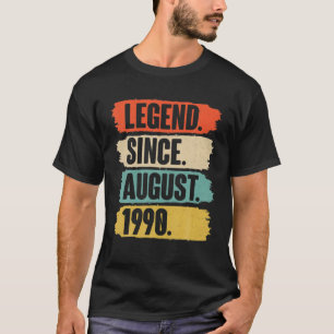 Camiseta Leyenda Desde Agosto De 1990 Cumpleaños - Regalo P