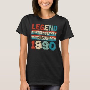 Camiseta Leyenda desde agosto de 1990 Retro 32 años 32th B
