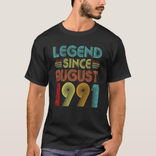 Camiseta Leyenda Desde Agosto De 1991 Vintage 31 Años